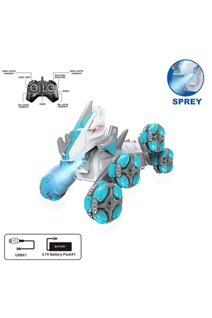 UZAKTAN KUMANDALI ŞARJLI BUHARLI 8 TEKER BUHAR ATAN DİNAZOR ARABA