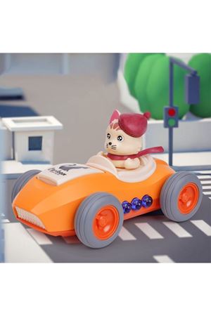 IŞIKLI MÜZİKLİ ÇEKBIRAK ÇILGIN KEDİLİ ARABA