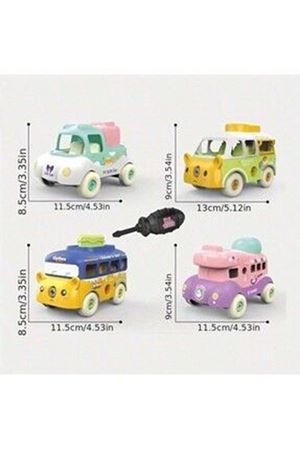 PVC DE RENKLİ SÖK TAK RENKLİ SEVİMLİ ARAÇLAR