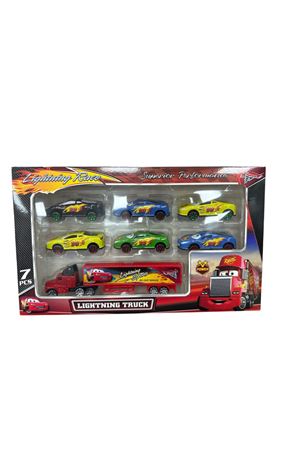 KUTUDA RACER TIR SETİ 6 LI METAL ARABALI