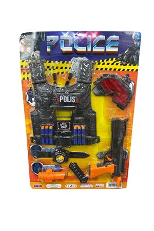 KARTELA ÇELİK YELEKLİ POLİS SETİ