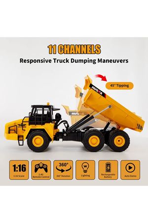 KUTUDA ŞARJLI DAMPERLİ İŞ KAMYONU UZAKTAN KUMANDALI 