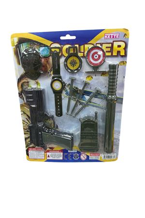 KARTELA SAATLİ ORTA BOY TABANCA SETİ