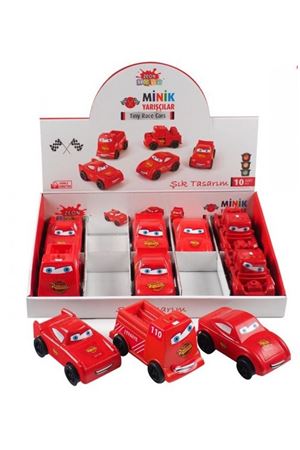 STANTLI MCQUEEN 10 LÜ PLASTİK ARABA